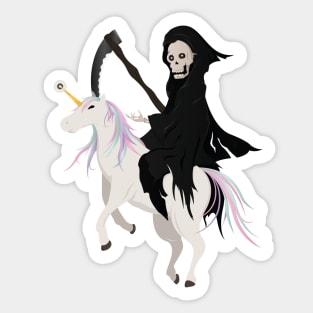 Death Riding Unicorn Sticker